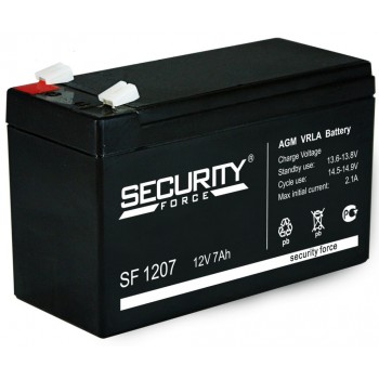 Свинцово кислотный аккумулятор Security Force SF 1207
