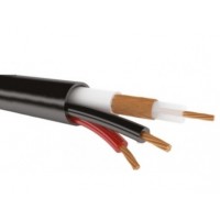 Кабель комбинированный RG59 CCS+2x0.75 мм2, плоский, outdoor, 75 Ом