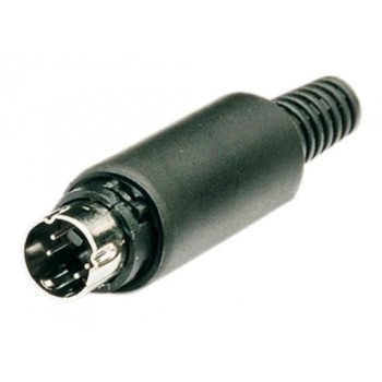 Штекер mini DIN 4-pin, пластик на кабель