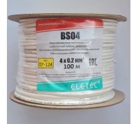 BS04 слаботочный кабель 4х0,2 мм2, экранированный бухта 100 м (07-124)