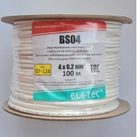 BS04 слаботочный кабель 4х0,2 мм2, экранированный бухта 100 м (07-124)