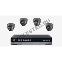 Комплект для кафе из 4 камер видеонаблюдения- антивандальный