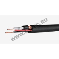Кабель комбинированный коаксиальный RG-59 Cu + 2x0,75 мм для видеонаблюдения, 75 Ом